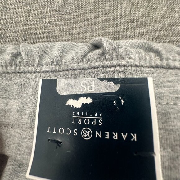 NEW! Karen Scott Sport Shorts Grey Petite Small Drawstring Cotton & spandex Pock - Picture 6 of 12